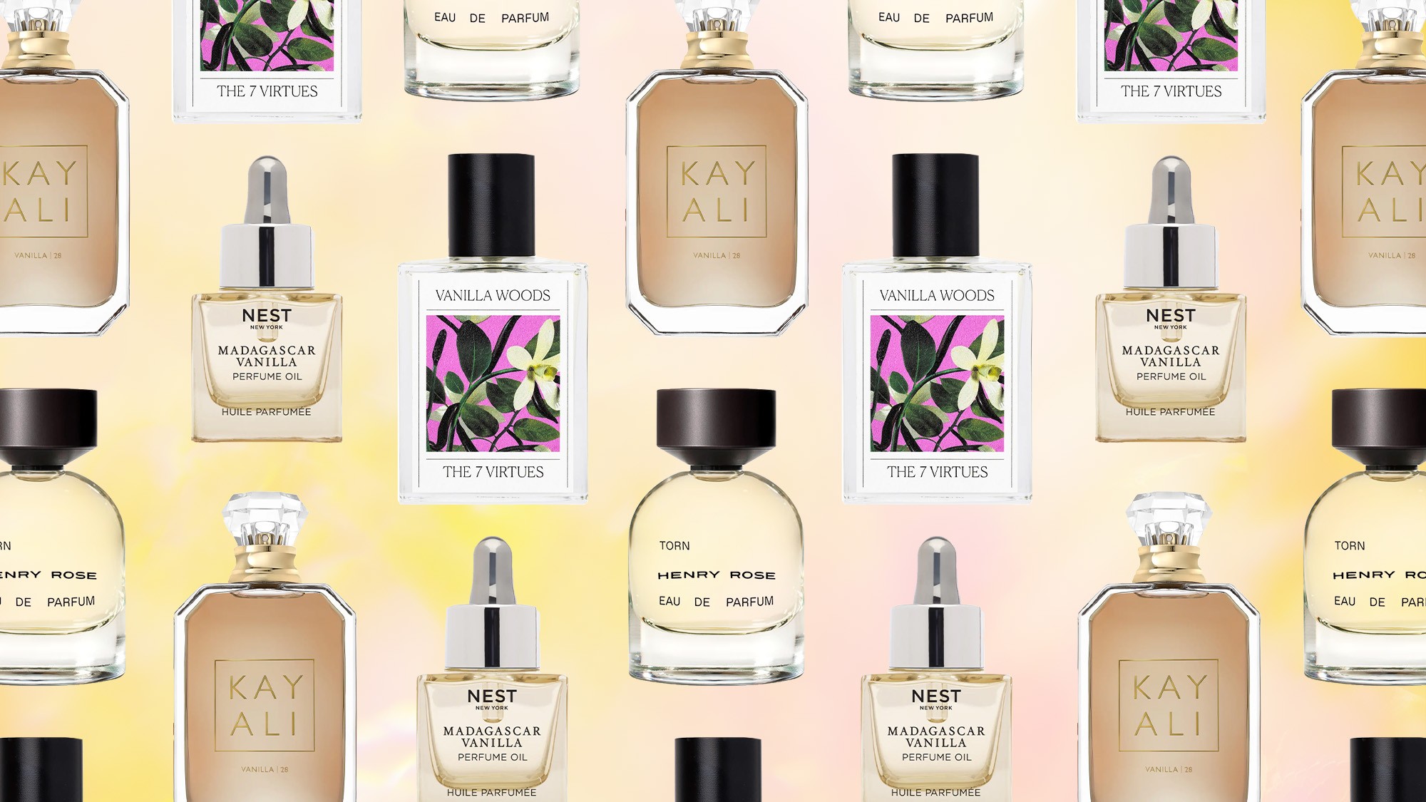 Gourmand fragrance bottles