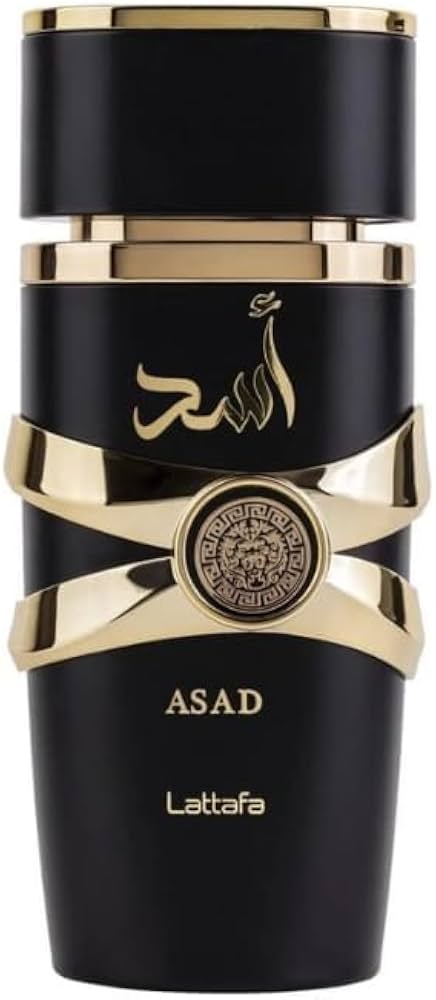 Lattafa Asad black perfume bottle