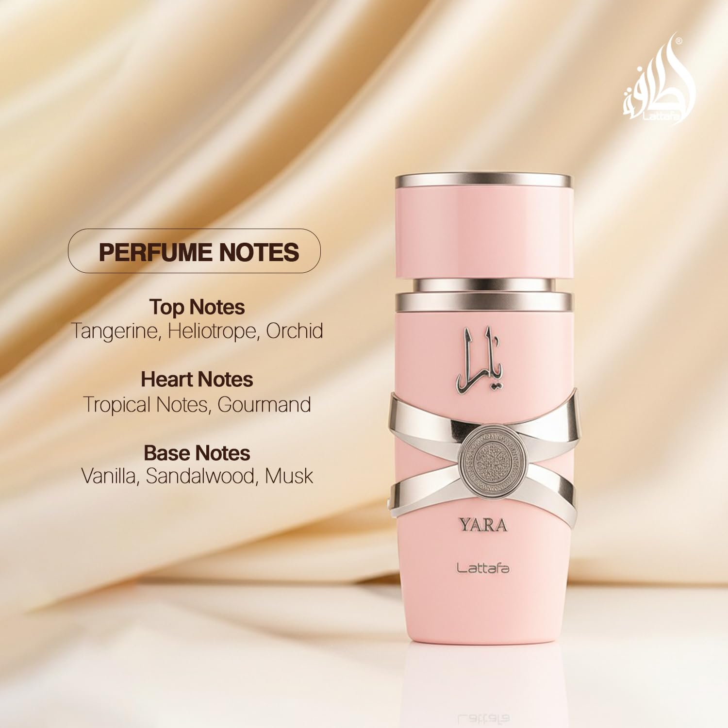 Lattafa Yara pink perfume bottle