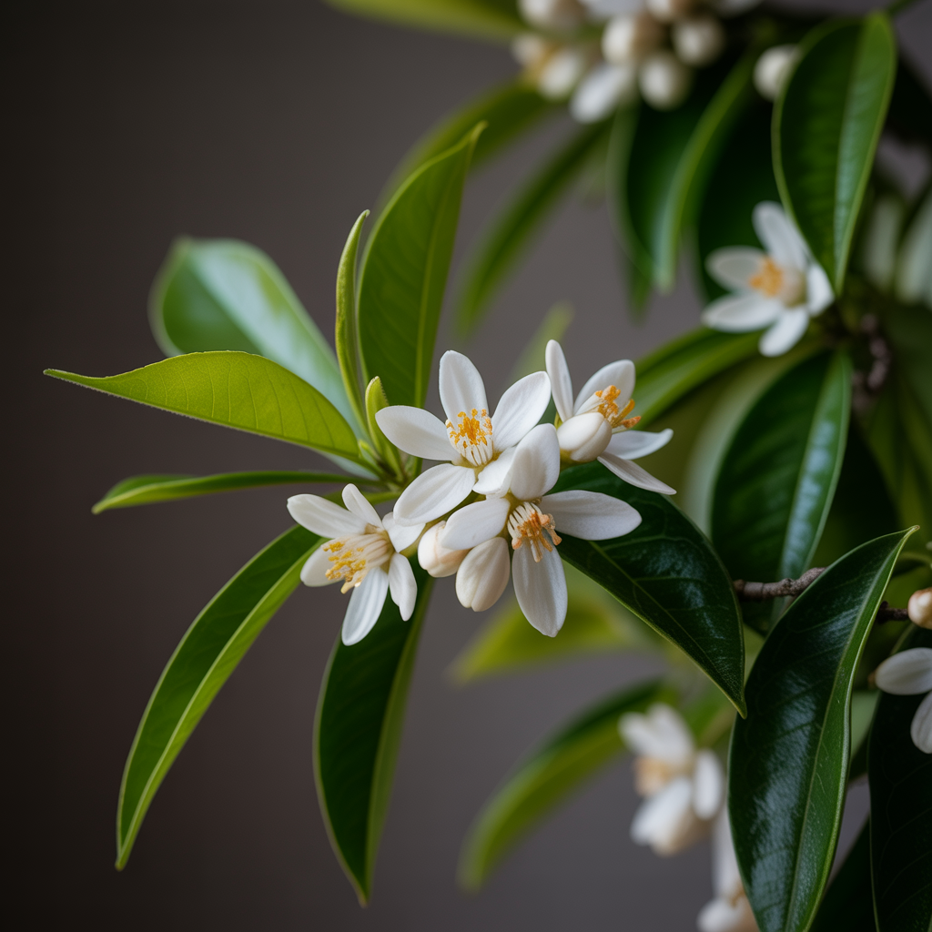 Orange Blossom — Heavier than neroli, slightly indolic, sun-warmed white