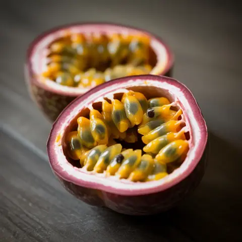 Passion Fruit — Tart, tropical, slightly sulphurous